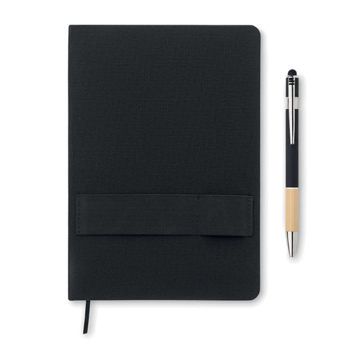 image du produit Carnet A5 en feutre RPET 600D à couverture rigide