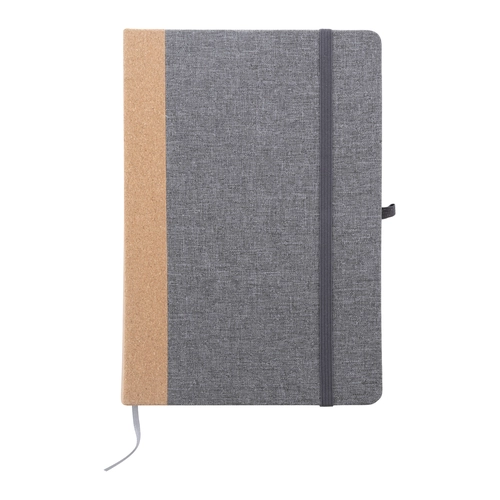 image du produit Carnet de notes A5 en RPET et liège - 80 feuilles lignées en papier recyclé
