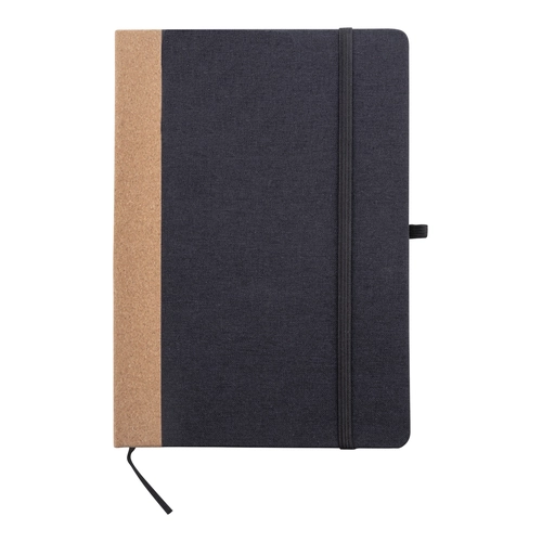 image du produit Carnet de notes A5 en RPET et liège - 80 feuilles lignées en papier recyclé