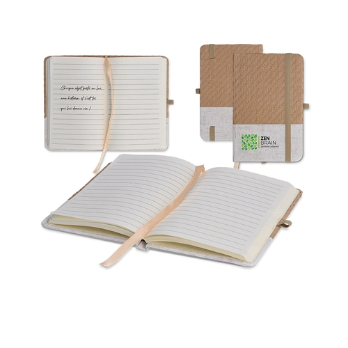 image du produit Carnet de poche couverture coton et fibres de bambou