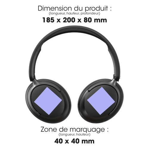image du produit Casque sans fil bluetooth - 25 heures d'autonomie