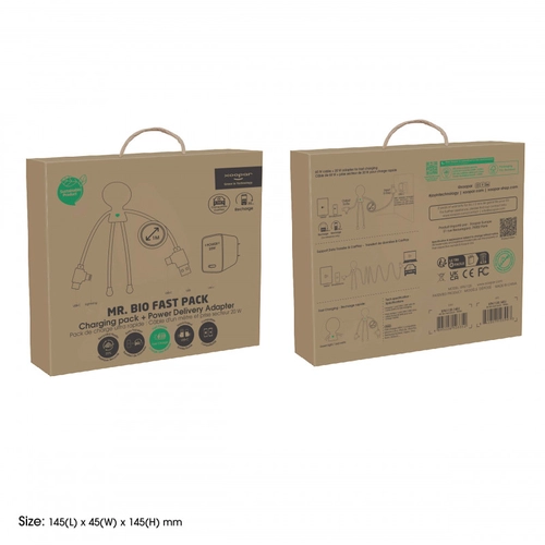 image du produit Duo multicâble avec adaptateur 60W XOOPAR - chargement rapide