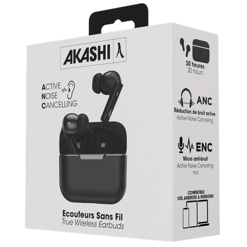 image du produit Ecouteurs à réduction de bruit ANC sans fil bluetooth noir