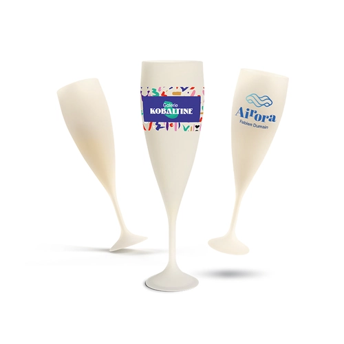 image du produit Flute à champagne réutilisable en biocomposite 14 cl  - Fabrication Française