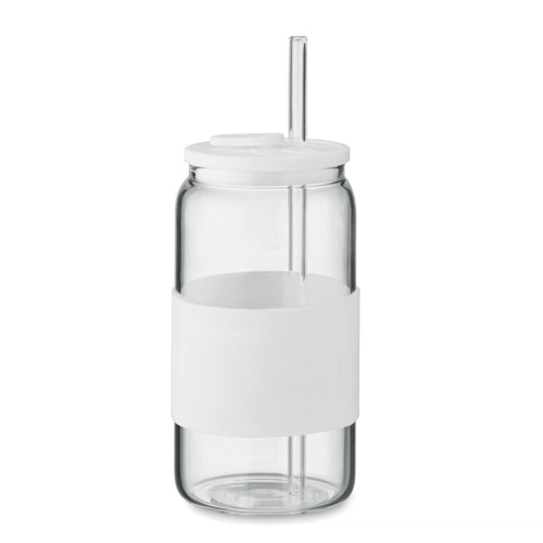 image du produit Gobelet en verre borosilicate de haute qualité avec paille 550 ml