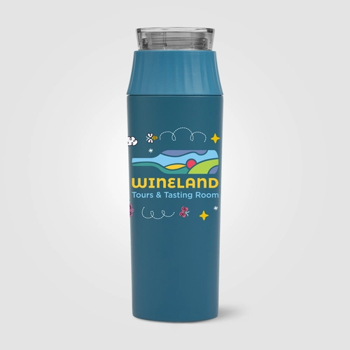 image du produit Gourde à couvercle étanche en acier inoxydable recyclé - 590 ml