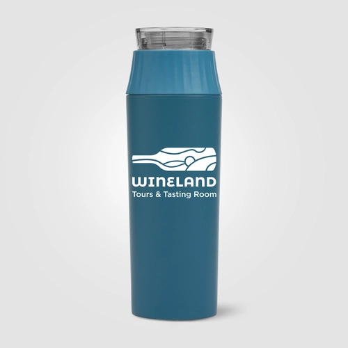 image du produit Gourde à couvercle étanche en acier inoxydable recyclé - 590 ml