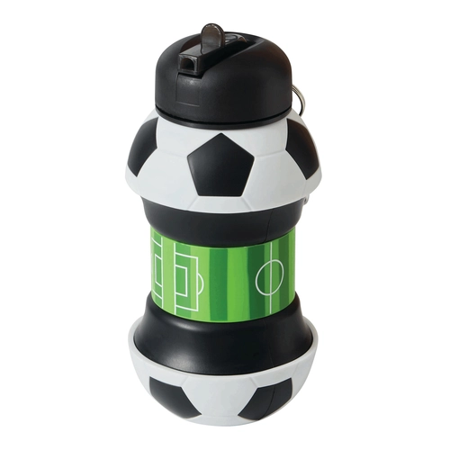 image du produit Gourde pliable en silicone spécial football - 550 ml