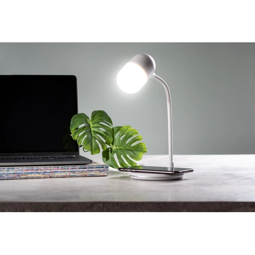 image du produit Lampe LED avec chargeur induction et enceinte bluetooth