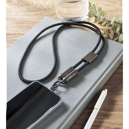 image du produit Lanyard câble de charge 60W type-C vers type-C en RPET