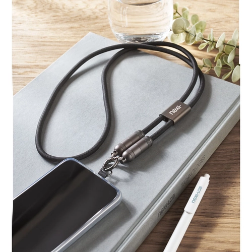 image du produit Lanyard câble de charge 60W type-C vers type-C en RPET