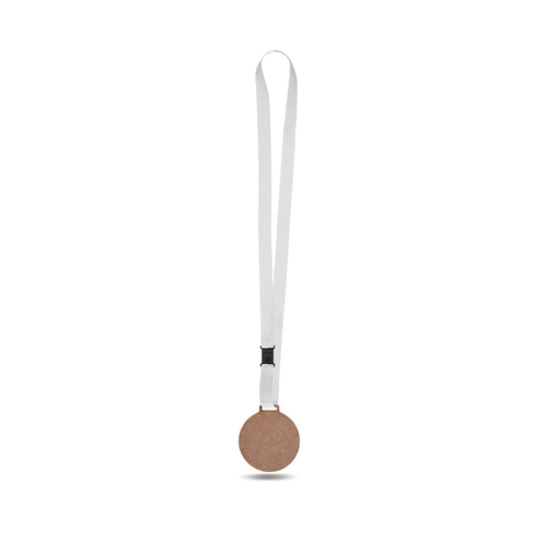image du produit Médaille en MDF avec cordon satin made in france - découpe à la forme
