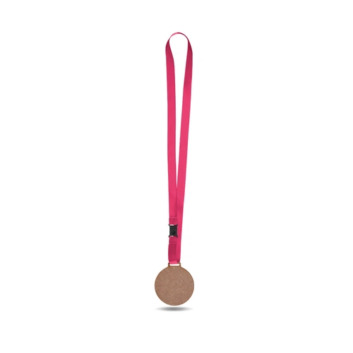 image du produit Médaille en MDF avec cordon satin made in france - découpe à la forme