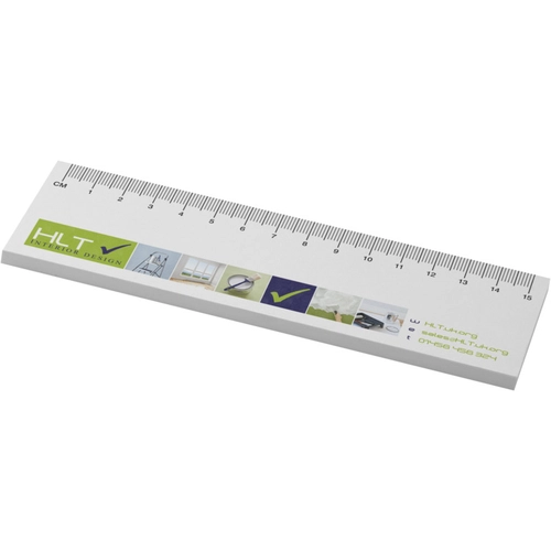 image du produit Notes autocollantes recyclées Sticky-Mate® avec règle imprimée 15 cms