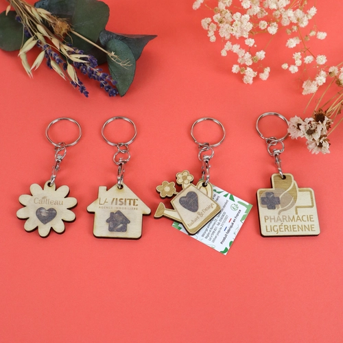 image du produit Porte-clé graines et bois