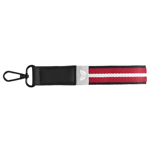 image du produit Porte-clés en rPET tissé motif chevron avec mousqueton à pression