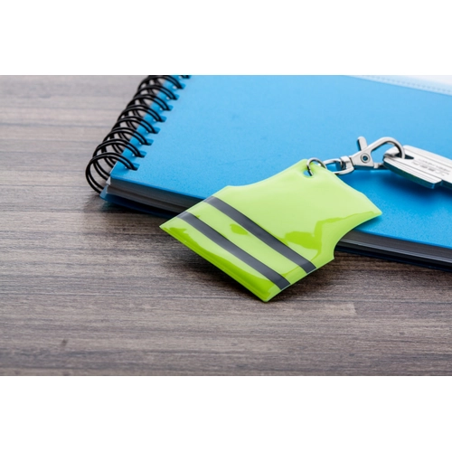 image du produit Porte clés mousqueton avec mini veste réfléchissante