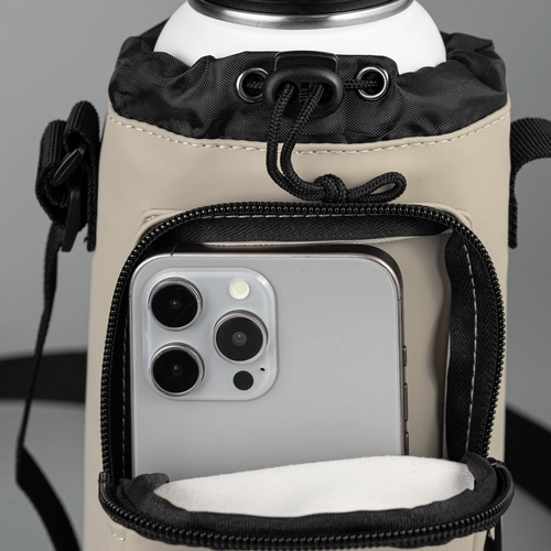 image du produit Sac pour bouteille en PU recyclé à fermeture éclair - 1.8 L