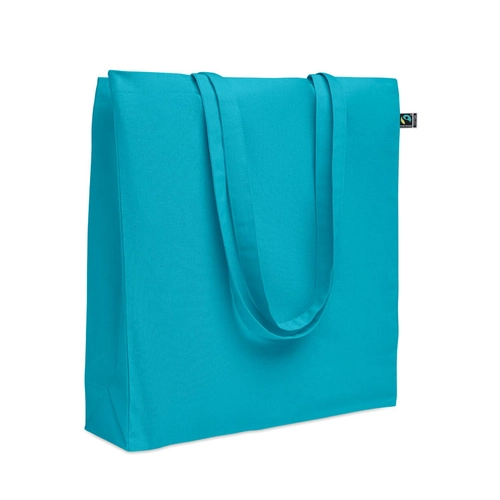 image du produit Sac shopping en coton avec soufflet et longues anses