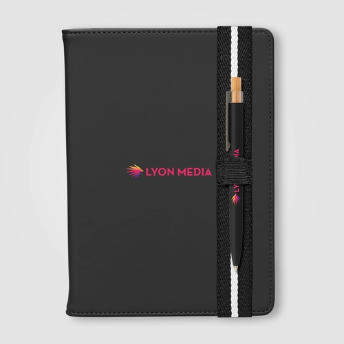 image du produit Set de Stylos Recyclés Chevron avec Carnet Rechargeable – A5