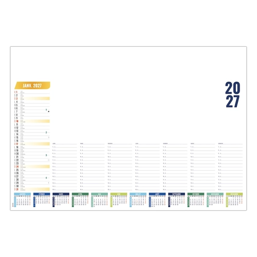 image du produit Sous-main publicitaire avec calendrier et feuillets variables hebdo