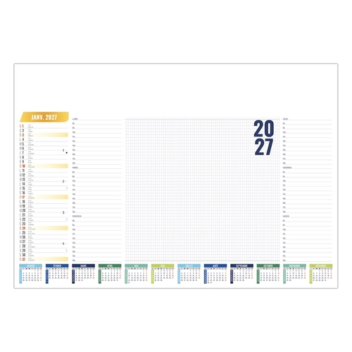 image du produit Sous-main publicitaire avec grille calendaire et feuillets variables