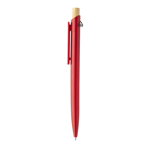 image du produit Stylo à bille en plastique ABS recyclé avec capuchon en bambou