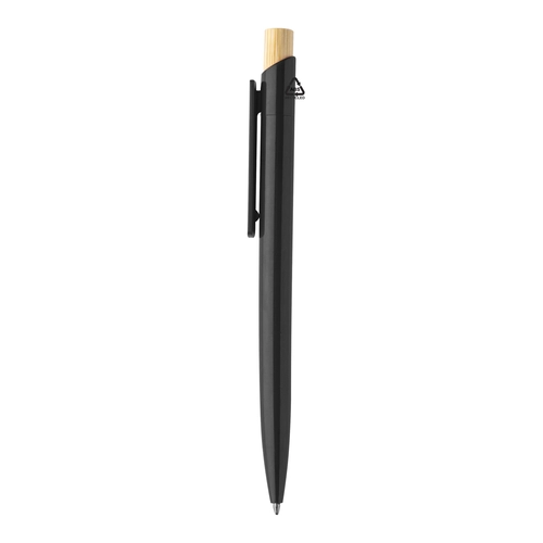 image du produit Stylo à bille en plastique ABS recyclé avec capuchon en bambou