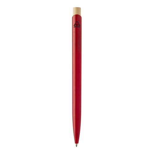 image du produit Stylo à bille en plastique ABS recyclé avec capuchon en bambou