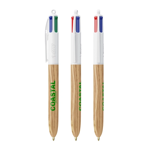 image du produit Stylo BIC® 4 Couleurs Wood Style