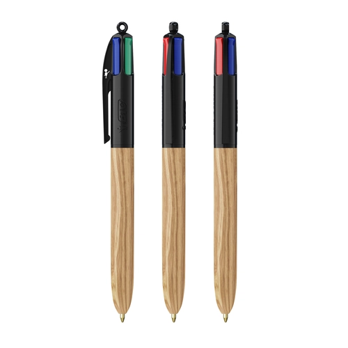 image du produit Stylo BIC® 4 Couleurs Wood Style