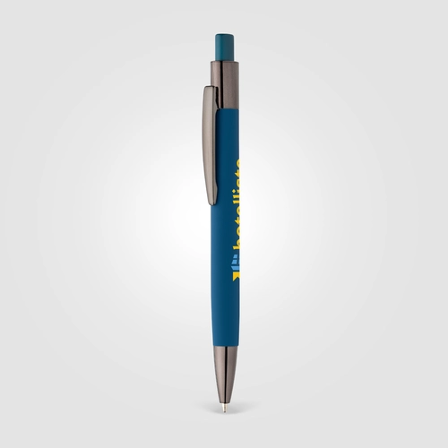 image du produit Stylo en aluminium recyclé avec corps soft-touch