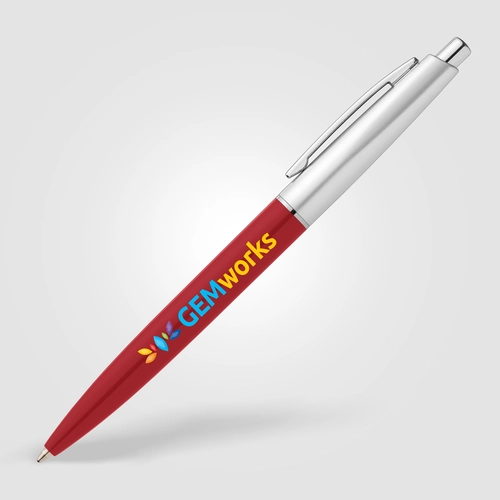 image du produit Stylo en plastique recyclé avec finition chromée