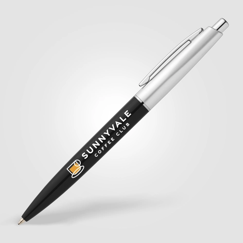 image du produit Stylo en plastique recyclé avec finition chromée