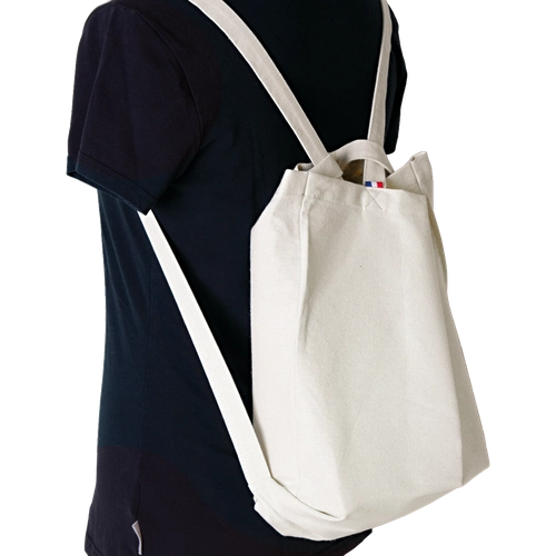 image du produit Tote bag à dos confectionné en France - coton recyclé 250gr/m2