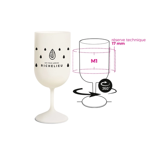 image du produit Verre à pied réutilisable en bio-composite 18cl  - Fabrication Française