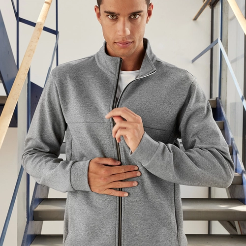 image du produit Veste homme col montant 330gr/m2 en coton et polyester