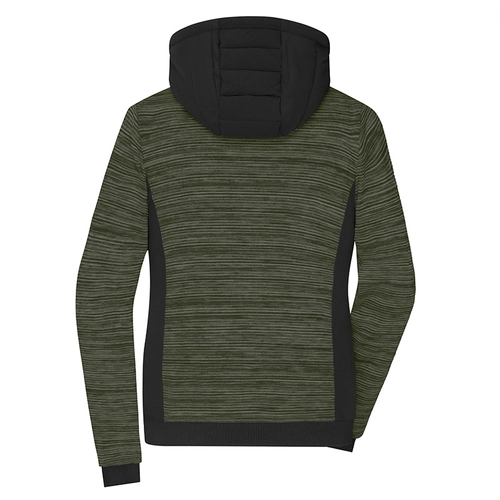 image du produit Veste polaire femme matelassée en tricot avec capuche